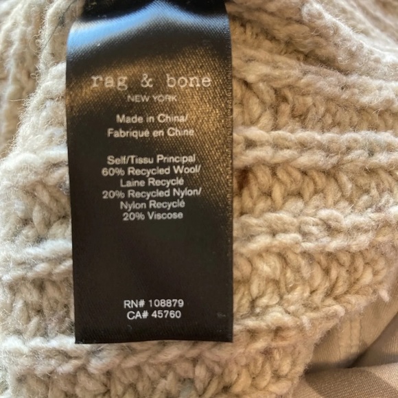 $565 RAG & BONE Eco Donegal  Wool Blend Cardigan Sweater| - Picture 6 of 6